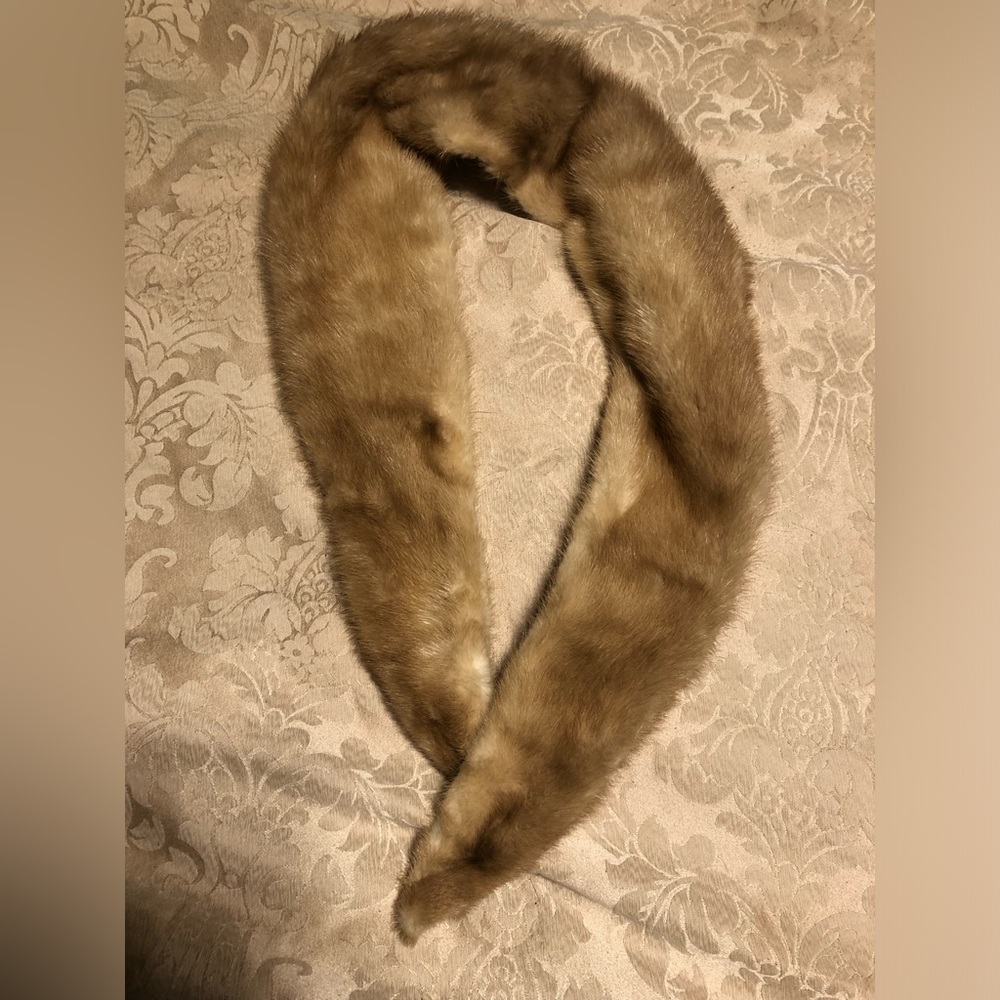 Vintage real mink scarf